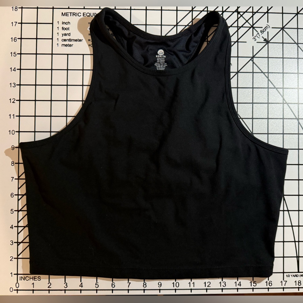 Holly Crop Top - Black | Senita Athletics | Large | Sports bra